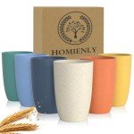 Set of 6 Unbreakable Wheat Straw Tumblers - 12 OZ