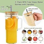 Bamboo Lid Tumbler Set - 24oz Mason Jars