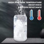 Bamboo Lid Glass Tumblers with Straws - 2 Pack