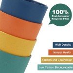 Set of 6 Unbreakable Wheat Straw Tumblers - 12 OZ