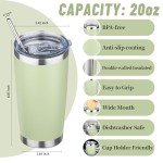 20 oz Stainless Steel Insulated Tumbler - Green Tea