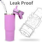 30 oz Insulated Tumbler with Handle and Straw