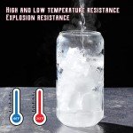 Bamboo Lid Glass Cups with Straws - 4pcs Set