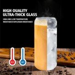 20 Oz Glass Tumblers with Lids and Straws