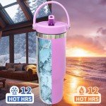 30 oz Insulated Tumbler with Handle and Straw