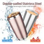 YEBTS 20 oz Insulated Coffee Tumbler - Rose Gold