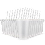 15 Pack Glitter Tumbler Cups with Straws 16 oz
