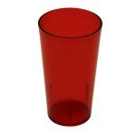 16 oz Red Heavy-Duty Plastic Tumblers (Set of 4)
