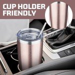YEBTS 20 oz Insulated Coffee Tumbler - Rose Gold