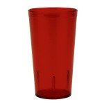 16 oz Red Heavy-Duty Plastic Tumblers (Set of 4)