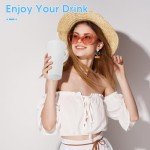 24 Pack Reusable Plastic Tumblers with Lids & Straws