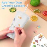 24 Pack Reusable Plastic Tumblers with Lids & Straws