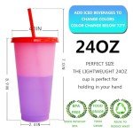 Color Changing Tumblers – 5 Pack 24oz Cups