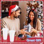 24 Pack Reusable Plastic Tumblers with Lids & Straws