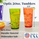 Set of 8 Jewel Tone BPA-Free Tumblers 20oz