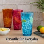 Set of 8 Jewel Tone BPA-Free Tumblers 20oz