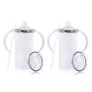 2 Pack Stainless Steel Insulated Sippy Cup Tumblers