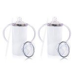 2 Pack Stainless Steel Insulated Sippy Cup Tumblers