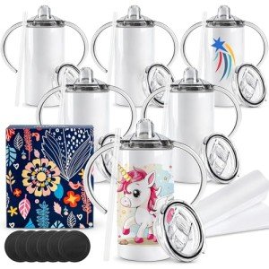 6 Pack Insulated Sippy Cups for Kids