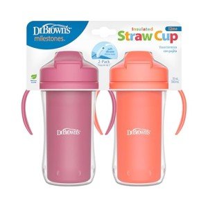 Dr. Brown's Pink Insulated Sippy Cup Set