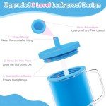 Baby Pink Silicone Sippy Cup with Straw 8OZ