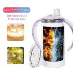 2 Pack Stainless Steel Insulated Sippy Cup Tumblers