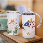 2 Pack Stainless Steel Insulated Sippy Cup Tumblers