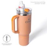 Cirkul 40oz Apricot Insulated Tumbler with Handle
