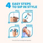 Cirkul 40oz Apricot Insulated Tumbler with Handle