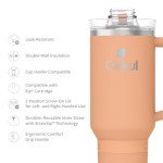 Cirkul 40oz Apricot Insulated Tumbler with Handle