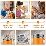 Rommeka 12oz Kids Tumblers with Lids & Straws