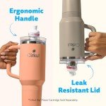 Cirkul 40oz Apricot Insulated Tumbler with Handle