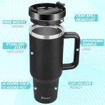 40 oz Insulated Tumbler with Handle & Straw