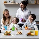 Rommeka 12oz Kids Tumblers with Lids & Straws