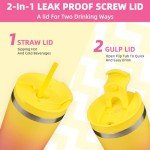 26oz Stainless Steel Insulated Travel Tumbler - Pink Yellow Rose