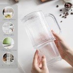 26oz Ribbed Glass Tumblers with Handle – 2-Pack