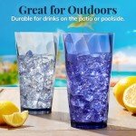 Coastal Color 20oz Reusable Acrylic Tumblers Set