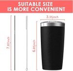 8-Pack 20 oz Insulated Tumblers with Straws