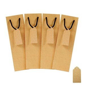 Kraft Wine Gift Bags for Tumblers - 24 Pack