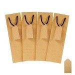 Kraft Wine Gift Bags for Tumblers - 24 Pack