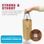 Kraft Wine Gift Bags for Tumblers - 24 Pack