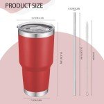 12 Pack Insulated 30oz Stainless Steel Tumblers