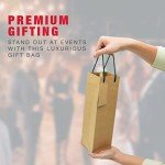 Kraft Wine Gift Bags for Tumblers - 24 Pack