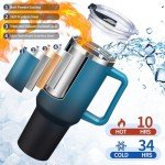 40 oz Insulated Tumbler with Lid and Straw