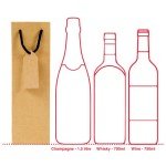 Kraft Wine Gift Bags for Tumblers - 24 Pack