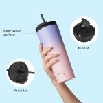 Pastel Sunset 34 Oz Insulated Tumbler with Lid