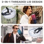 40 oz Insulated Tumbler with Lid and Straw