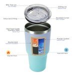 30oz Stainless Steel Insulated Tumbler with Straw