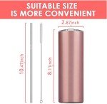 6 Pack Stainless Steel Skinny Tumblers - 20 OZ