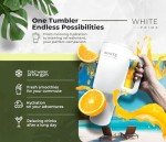 White 40 oz Leak Proof Stainless Steel Tumbler